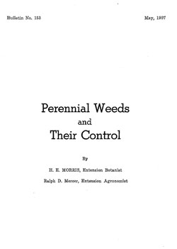 Perennial Weeds and Their Control