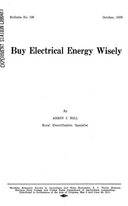Buy Electrical Energy Wisely