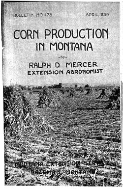 Corn Production In Montana