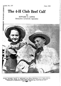 The 4-H Club Beef Calf