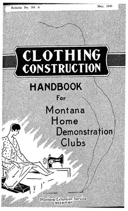 Clothing Construction: Handbook for Montana Home Demonstration Clubs