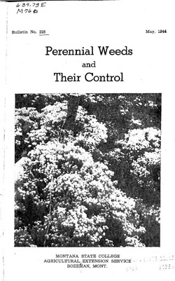 Perennial Weeds and Their Control
