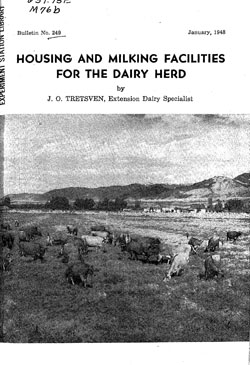 Housing and Milking Facilities for the Dairy Herd