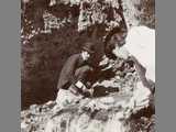James R. Reid at Spring in Rocky Canyon, c. 1897