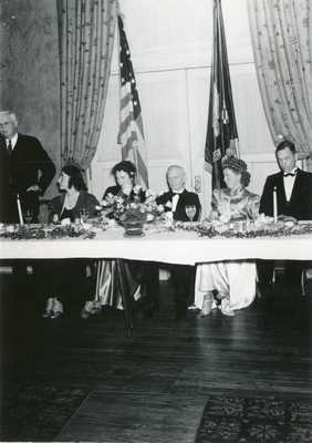 James M. Hamilton, Samuel V. Stewart, A. L. Strand, and Others at a Honorable Banquet, 1939