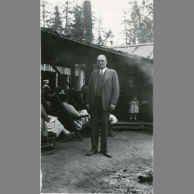 Alfred Atkinson near Pavilion