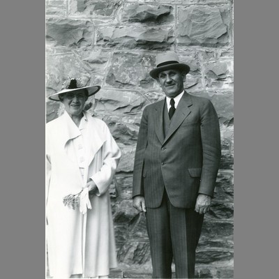 Alfred Atkinson and Barbara Atkinson both facing the camera, 1943