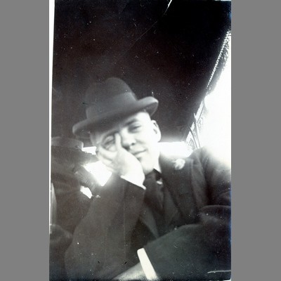 William M. Cobleigh and Interior of Buggy