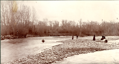Fun By the West Gallatin River, c. 1895