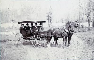 William M. Cobleigh and Others in Horse-Drawn Buggy, c. 1895, MSU ...