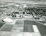 Aerial view of Montana State College Campus with the fieldhouse in left bottom corner