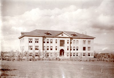 Montana State College Agricultural Building main entrance