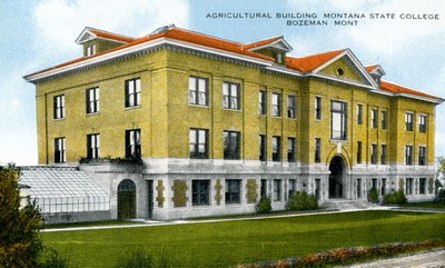 Montana State College Agricultural Building post card
