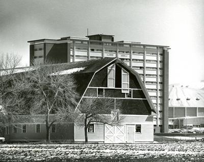 SOB or Beef Barn during the Save Our Barn campaign, 1969