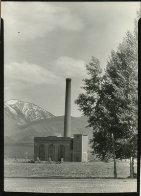 Heating Plant, with the mountains in the background, 1929