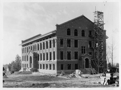 Lewis Hall, under construction, 1922