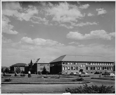 A view from the northwest of MSC Library, 1950