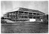 Construction of the outside structure of the new Library, 1949