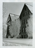 North entrance of Montana Hall in the snow