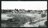 Breaking ground with horses for the construction of the Atkinson Quadrangle, 1934