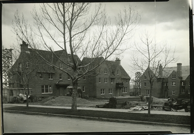 Final touches on the construction of the Atkinson Quadrangles, 1934