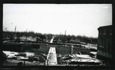 Construction of the foundation of the Atkinson Quadrangle, 1934