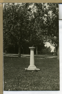Sundial on campus, 1920