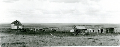 Abandoned buildings on Smith Farm, 1922