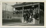 Sigma Chi members on the porch of their house, 1921