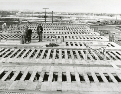 Men Working on the Construction of Romney Gymnasium