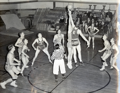 Basketball Game in Romney Gym Montana State vs. Brigham Young