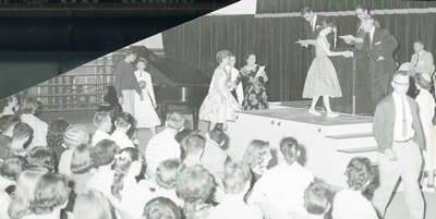 Students receiving awards during High School Week