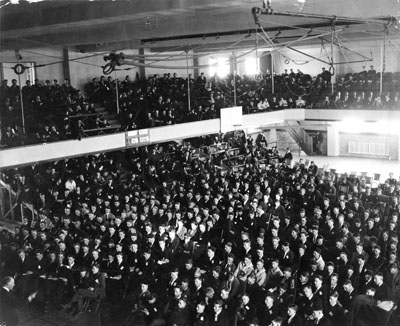 Group of boys at the Vocational Conference at Montana State College