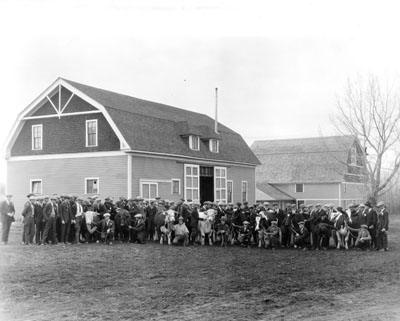 Steer judging at the Vocational Conference, 1927
