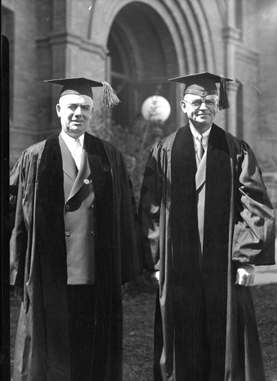 M.L. Wilson and Reno Sales during an Honorary Degree Ceremony