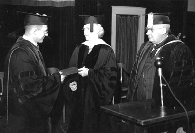 Dr. Renne, Dr. Elizabeth Sowle and Dr. Cotner at Montana State College