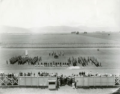 Color Guard at the football field on Mother's Day