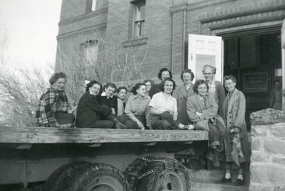 Library staff during the Library move 1949/1950