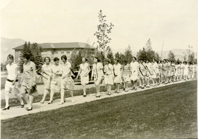 Women in white at Women's Day