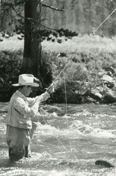 Man flyfishing on the Gallatin River, part of the Gallatin Canyon Study Photos