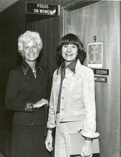 Suzanne Sincell and Scottie Giebink at the Focus on Women office.
