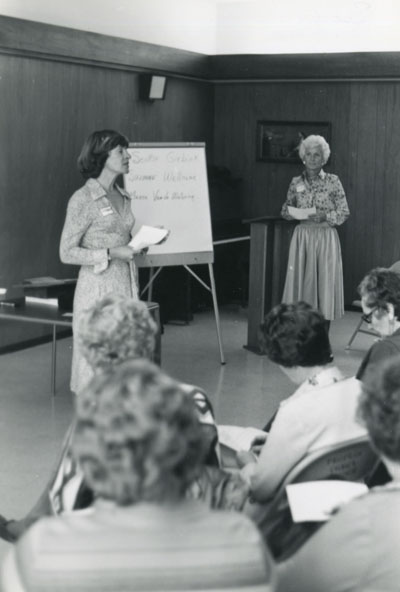 Suzanne and Scottie at Focus on Women, 1976