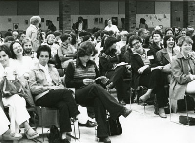 Audience at Women aware, part of Focus on Women, 1976