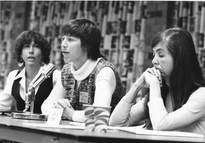 A panel of three speakers at the Women Aware Conference
