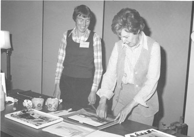 Anne Banks and another woman at the Women Aware Conference