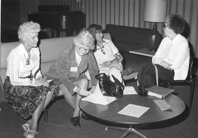 Scottie Giebink and three other women at the Women Aware Conference