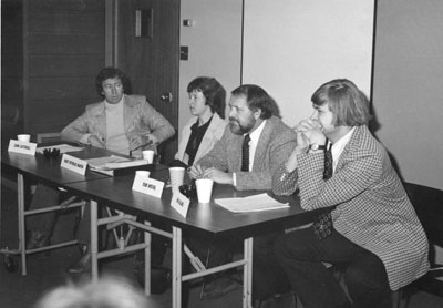 John Caterball, Mary Reynolds Martin and Tom Wessel at the Women Aware Conference