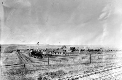 Huntley Experimental station, taken from across the train tracks.