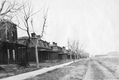 Row of houses near the Havre experimental station.