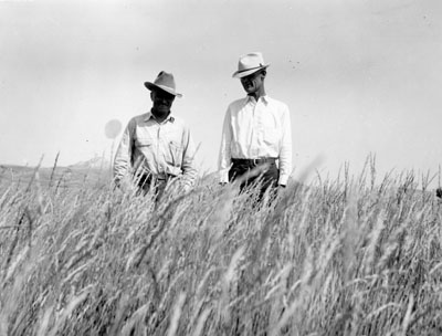 Two men at the Miles City Range,1938.